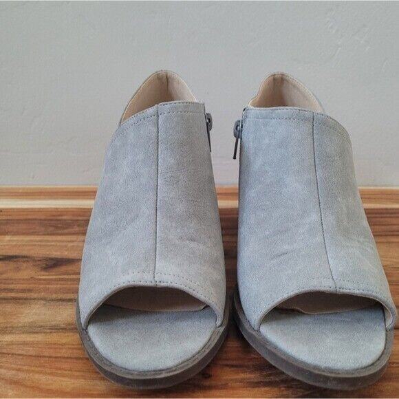 Journee Collection Womens Size 6.5 Gray Hartli D'Orsay Peep Toe Heel Sandals - Picture 10 of 11